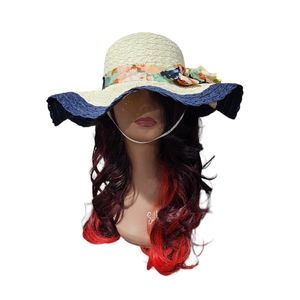 Floral Sun Hat White